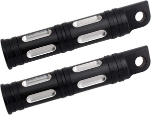 Edge Cut no-slip Black aluminum pegs